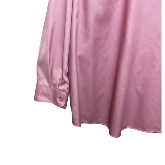 Coldwater Creek Women Top 18 Pink Button Up Preppy Coastal Classic Office Travel - Picture 4 of 8